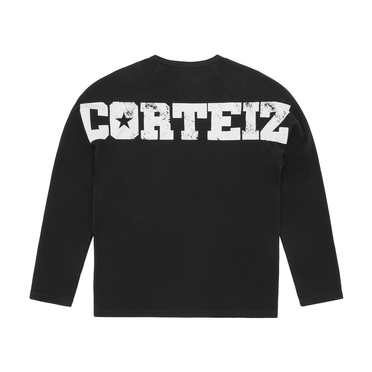 STAR RAGLAN WAFFLE THERMAL [BLACK]