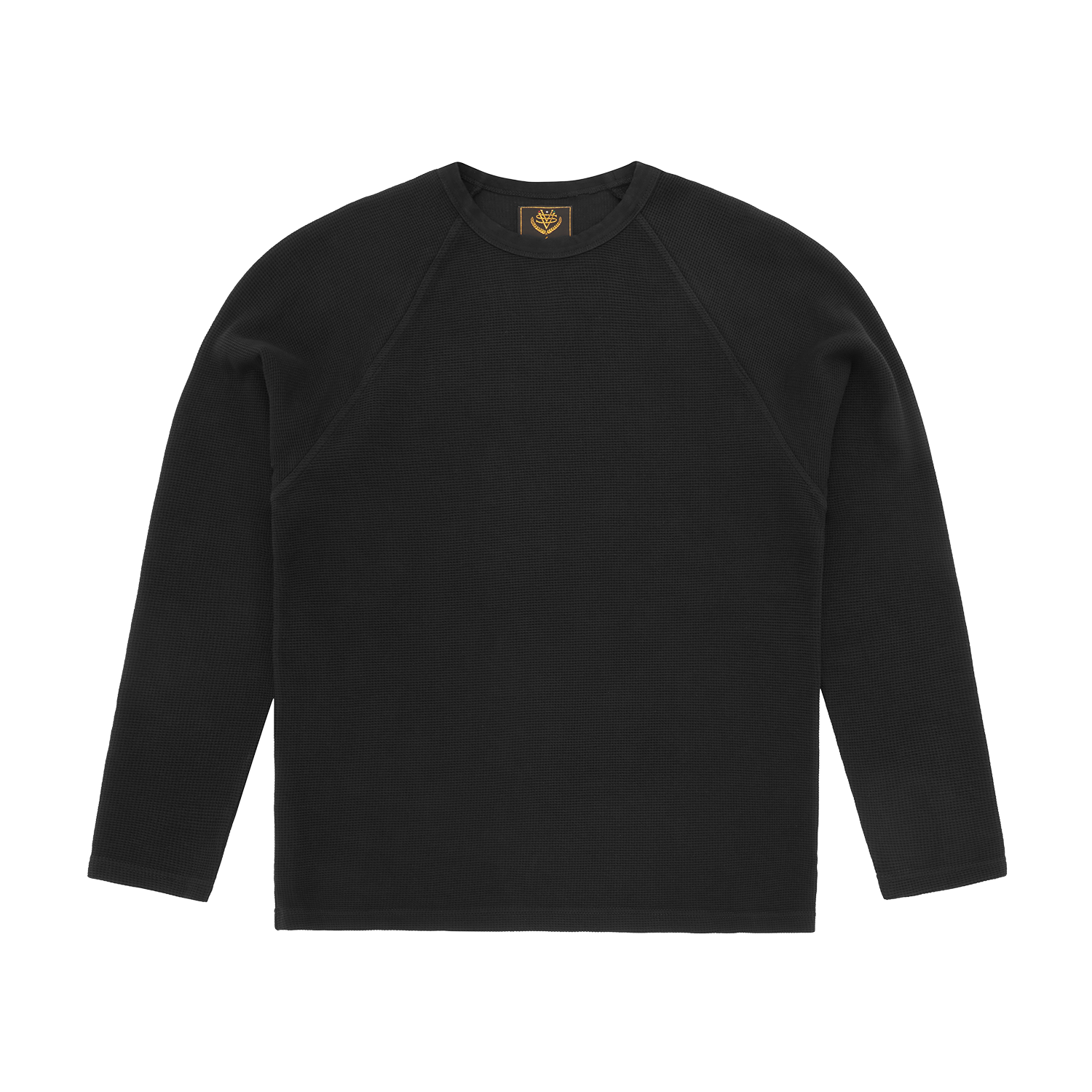 STAR RAGLAN WAFFLE THERMAL [BLACK]